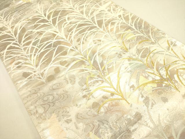 平和屋着物◎六通柄袋帯　唐織　古都の四季　錦引箔　金銀糸　正絹　逸品　DABA6433op