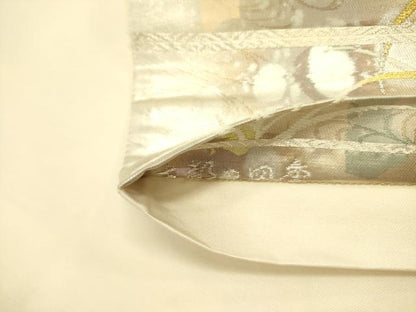 平和屋着物◎六通柄袋帯　唐織　古都の四季　錦引箔　金銀糸　正絹　逸品　DABA6433op