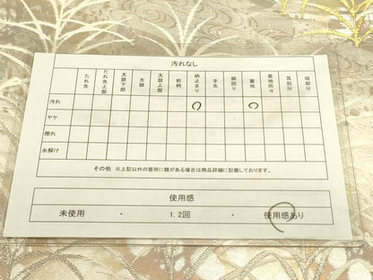 平和屋着物◎六通柄袋帯　唐織　古都の四季　錦引箔　金銀糸　正絹　逸品　DABA6433op