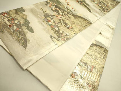 平和屋着物◎九百佐賀錦　六通柄袋帯　唐織　御所解　金銀糸　正絹　逸品　DABA6512op