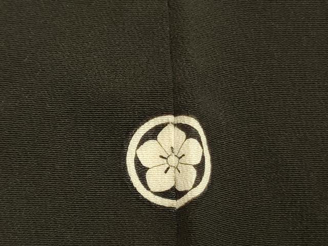 平和屋着物■豪華黒留袖　刺繍　飛鶴枝松文　金彩　正絹　逸品　DABA6555op