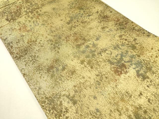 平和屋着物◎全通柄袋帯 霞文 金糸 正絹 逸品 DABA6582op
