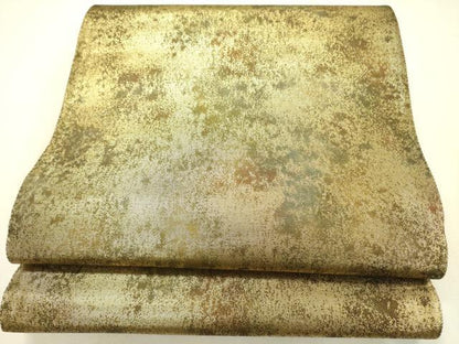 平和屋着物◎全通柄袋帯 霞文 金糸 正絹 逸品 DABA6582op