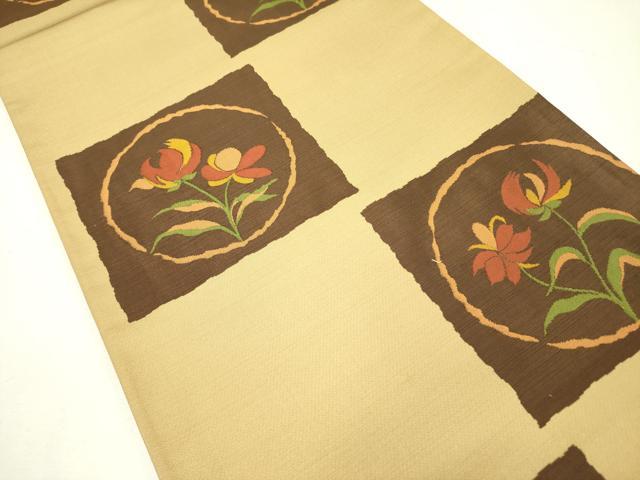 平和屋着物◎両面 六通柄袋帯 紹巴 古今絵巻 正絹 逸品 DABA6601op