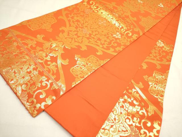 平和屋着物◎六通柄袋帯 宝相華 金糸 正絹 逸品 DABA6722op