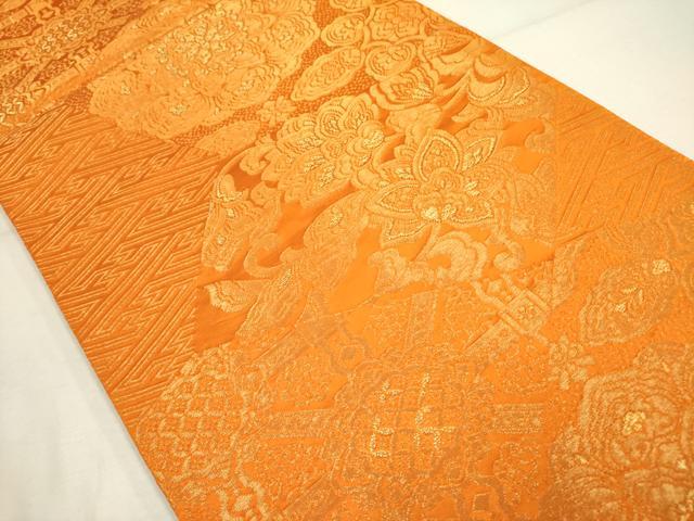 平和屋着物◎両面 全通柄袋帯 源氏物語 金糸 正絹 逸品 DABA6745op