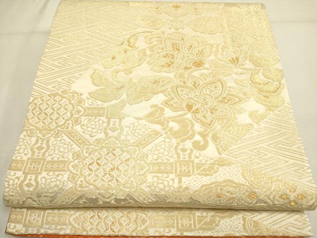 平和屋着物◎両面 全通柄袋帯 源氏物語 金糸 正絹 逸品 DABA6745op