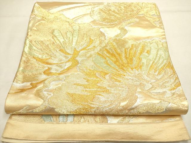 平和屋着物◎六通柄袋帯　枝松　金銀糸　正絹　逸品　DABA6775op
