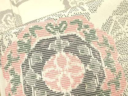 平和屋着物■上質な紬 蜀江花文 正絹 逸品 DABA6789op
