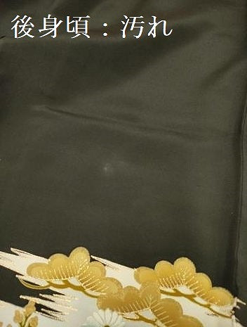 平和屋着物■豪華黒留袖　花松文　金彩　正絹　逸品　DABA6831op