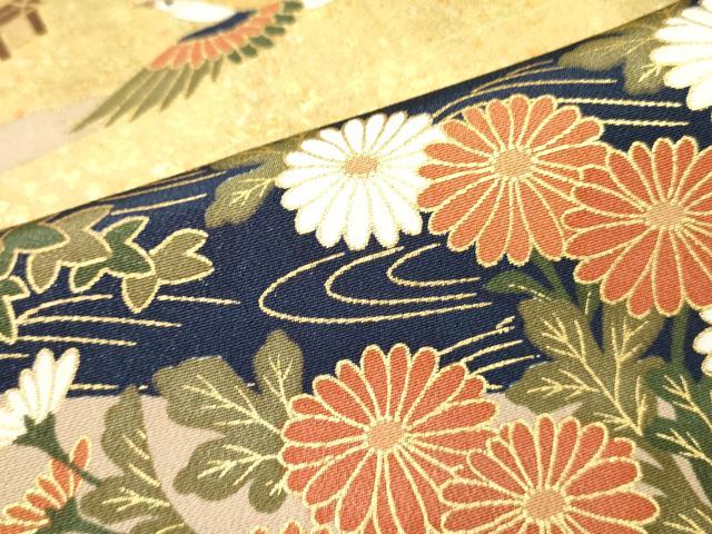 平和屋着物■豪華黒留袖 飛鶴風景花文 金彩 正絹 逸品 DABA6852op