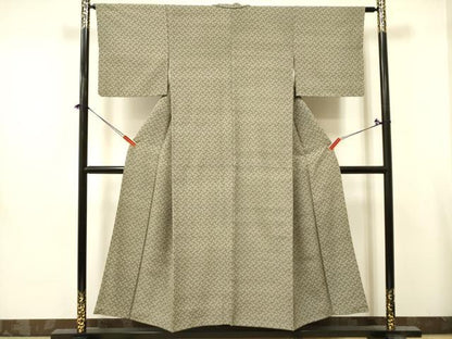 平和屋着物■上質な小紋　抽象文様　正絹　逸品　DABA6856op