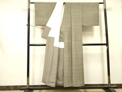 平和屋着物■上質な小紋　抽象文様　正絹　逸品　DABA6856op