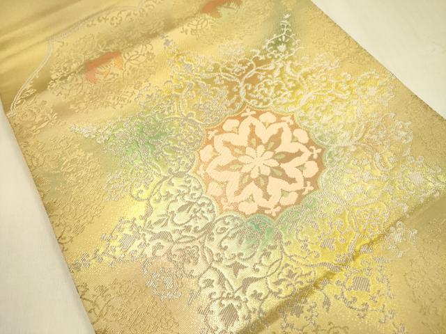 平和屋着物◎六通柄袋帯　宝相華　金銀糸　正絹　逸品　DABA6925op