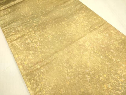 平和屋着物◎六通柄袋帯　霞文　金彩　引箔　正絹　逸品　DABA6938op