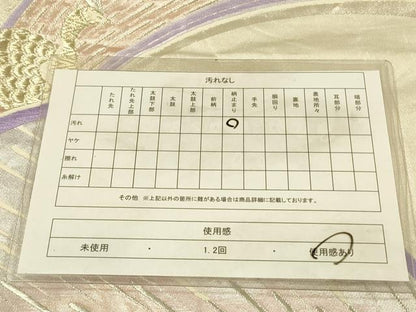 平和屋着物◎六通柄袋帯　唐織　孔雀　金銀糸　正絹　逸品　DABA6951op