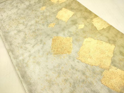 平和屋着物◎六通柄袋帯　箔散らし　金糸　正絹　逸品　DABA6953op