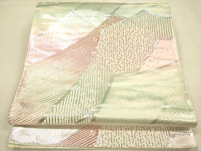平和屋着物◎六通柄袋帯　唐織　舞蝶文　正絹　逸品　DABA6958op