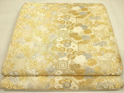 平和屋着物◎六通柄　本袋帯　蜀江花文　金銀糸　正絹　逸品　DABA6965op