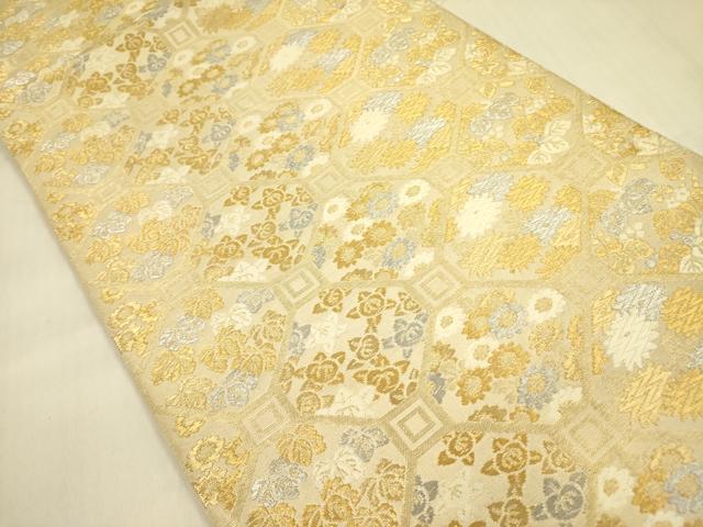 平和屋着物◎六通柄　本袋帯　蜀江花文　金銀糸　正絹　逸品　DABA6965op