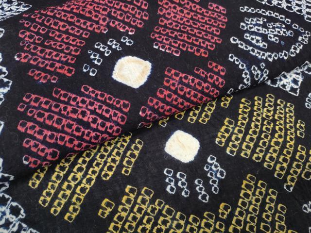 平和屋着物∴夏物 浴衣 有松鳴海絞 反物 着尺 花繋ぎ 綿 逸品 未使用 DABA7011zzz