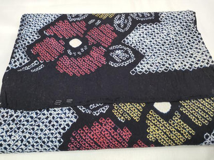 平和屋着物∴夏物 浴衣 有松鳴海絞 反物 着尺 花繋ぎ 綿 逸品 未使用 DABA7011zzz