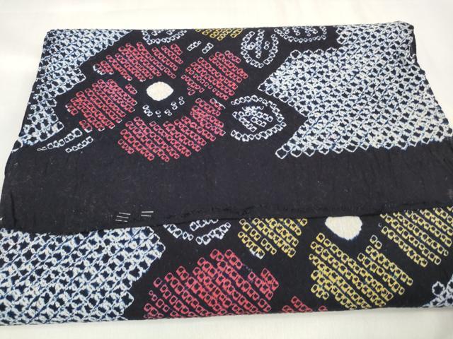 平和屋着物∴夏物 浴衣 有松鳴海絞 反物 着尺 花繋ぎ 綿 逸品 未使用 DABA7011zzz