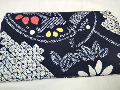 平和屋着物∴夏物 浴衣 有松鳴海絞 反物 着尺 扇面散らし 綿 逸品 未使用 DABA7012zzz