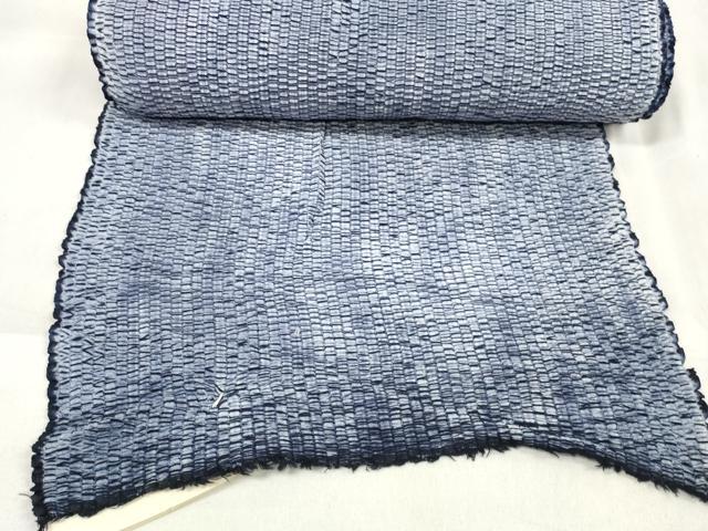 平和屋着物∴夏物 浴衣 反物 着尺 博多志ぼ里 湯のし前 証紙付き 綿 逸品 未使用 DABA7025zzz