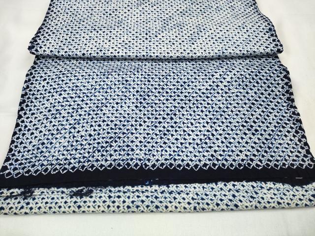 平和屋着物∴夏物 浴衣 有松鳴海絞 反物 着尺 三浦絞り 綿 逸品 未使用 DABA7026zzz