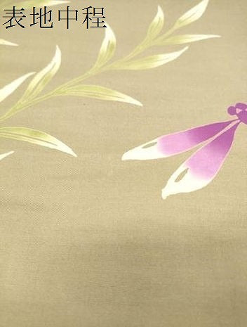 平和屋着物∴夏物 世界的ファッションデザイナー 山本寛斎 kansaiブランド 浴衣 反物 着尺 杜若に蜻蛉 綿 逸品 未使用 DABA7037zzz
