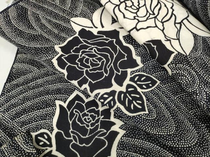 平和屋着物∴夏物 浴衣 反物 着尺 東京本染 秀峰浴衣 薔薇 バラ 綿 逸品 未使用 DABA7040zzz