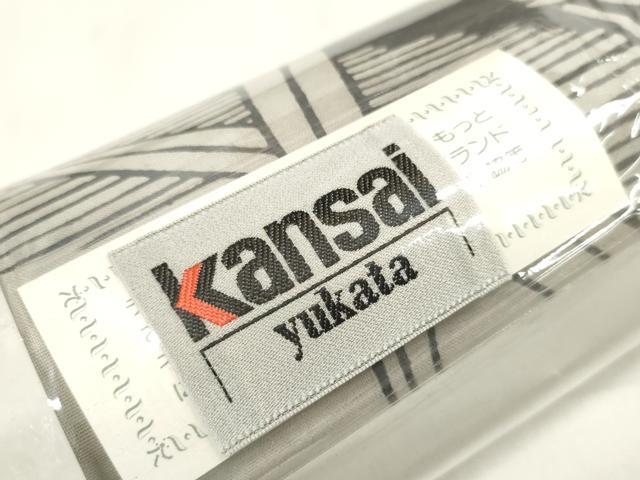 平和屋着物∴夏物 世界的ファッションデザイナー 山本寛斎 kansaiブランド 浴衣 反物 着尺 草花に蜻蛉 綿 逸品 未使用 DABA7050zzz