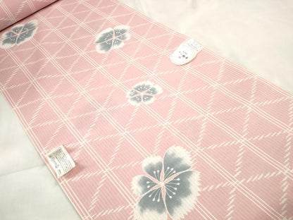 平和屋着物∴夏物 浴衣 反物 着尺 撫子 綿 逸品 未使用 DABA7083zzz