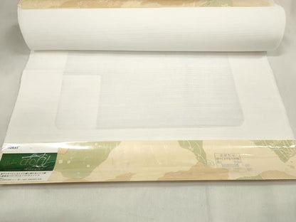 平和屋着物＊夏物 長襦袢 反物 着尺 絽ちぢみ 生成り色 セオ・アルファ 洗える着物 未使用 DABA7096zzz