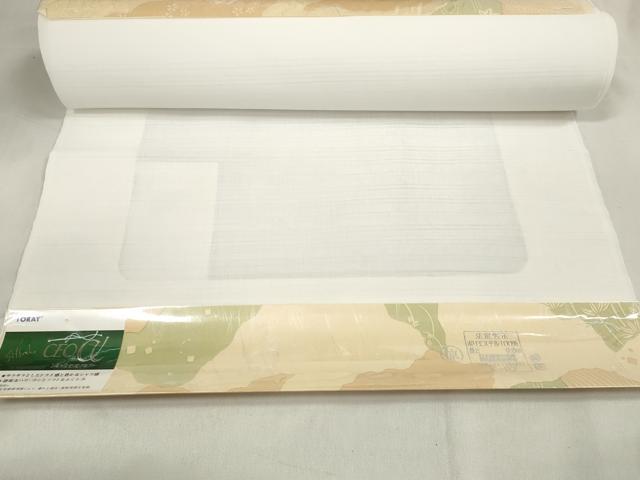 平和屋着物＊夏物 長襦袢 反物 着尺 絽ちぢみ 生成り色 セオ・アルファ 洗える着物 未使用 DABA7096zzz