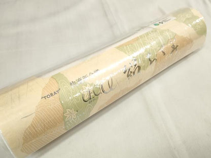 平和屋着物＊夏物 長襦袢 反物 着尺 絽ちぢみ 生成り色 セオ・アルファ 洗える着物 未使用 DABA7096zzz