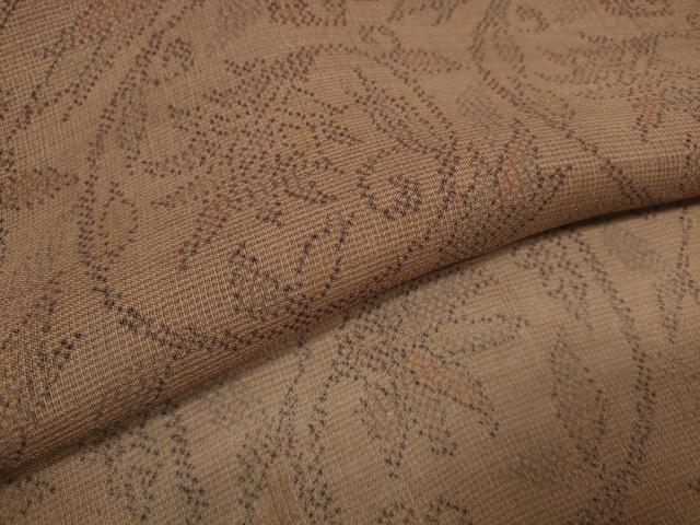 平和屋着物●本塩沢　唐草文　正絹　逸品　未使用　AABD1082ck 平和屋着物＊夏物 本塩沢 夏塩沢 解き反物 花唐草文 写真付き