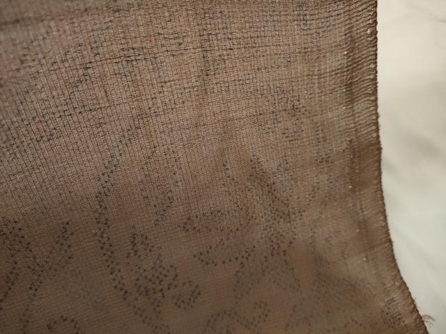 平和屋着物＊夏物 本塩沢 夏塩沢 解き反物 花唐草文 写真付き