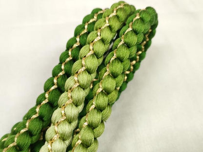 平和屋着物●和装小物　帯締め・帯揚げセット　振袖用　総絞り　草花文　金彩　丸組　金糸　逸品　未使用　DABA7126zzz