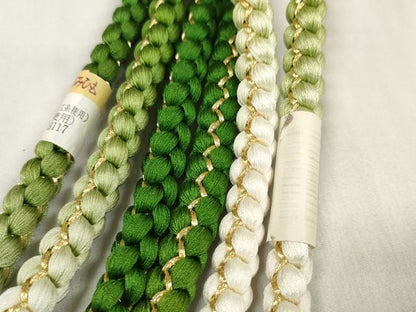 平和屋着物●和装小物　帯締め・帯揚げセット　振袖用　総絞り　草花文　金彩　丸組　金糸　逸品　未使用　DABA7126zzz