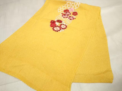 平和屋着物●和装小物　帯締め・帯揚げセット　作家物　振袖用　刺繍　花丸　丸ぐけ　あわじ玉　小田巻　金糸　逸品　未使用　DABA7128zzz
