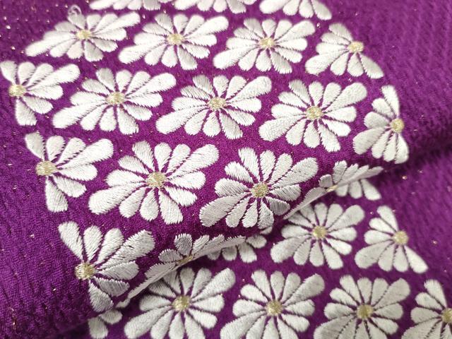 平和屋着物●和装小物　帯締め・帯揚げセット　振袖用　刺繍　花菱　丸組　金糸　逸品　DABA7157zzz