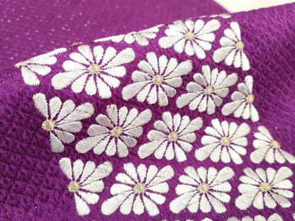 平和屋着物●和装小物　帯締め・帯揚げセット　振袖用　刺繍　花菱　丸組　金糸　逸品　DABA7157zzz