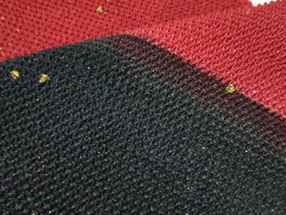 平和屋着物●和装小物　帯締め・帯揚げセット　振袖用　総絞り　赤／黒　金彩　逸品　DABA7158zzz