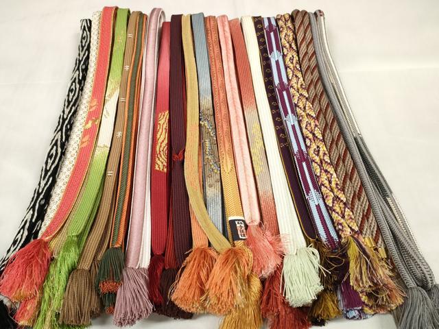 平和屋着物●和装小物　帯締め20本セット　手組紐　高麗組　笹浪組　冠組　金銀糸　逸品　DABA7183zzz 平和屋着物○和装小物 帯締め20本セット 手組紐 高麗組 笹浪