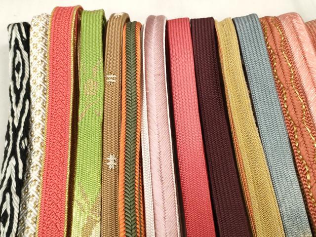 平和屋着物○和装小物 帯締め20本セット 手組紐 高麗組 笹浪