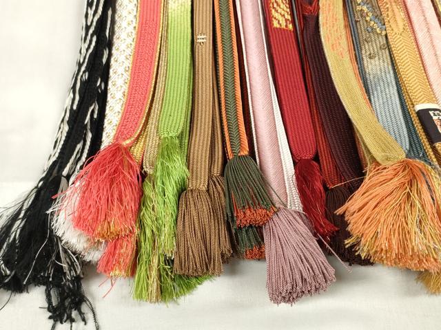 平和屋着物●和装小物　帯締め20本セット　高麗組　笹浪組　冠組　金糸　逸品　DABA7189zzz 平和屋着物○和装小物 帯締め20本セット 手組紐 高麗組 笹浪