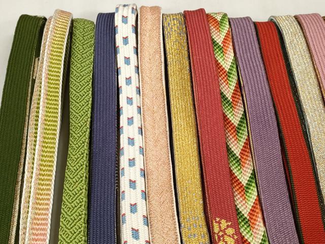 平和屋着物○和装小物 帯締め20本セット 手組紐 高麗組 笹浪
