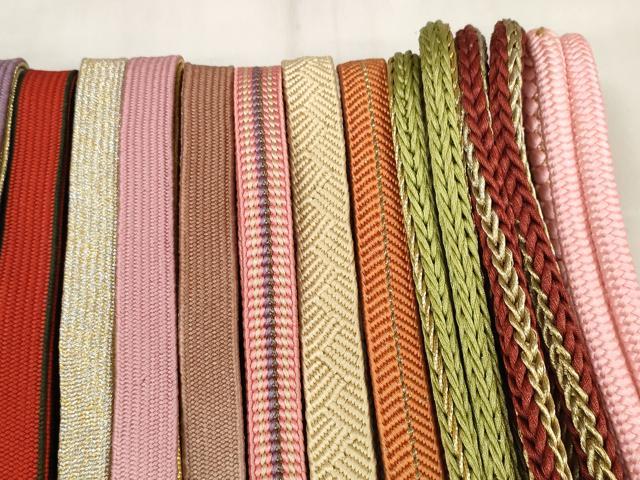 平和屋着物●和装小物　帯締め20本セット　手組紐　高麗組　笹浪組　鎌倉組　金糸　逸品　DABA7188zzz 平和屋着物○和装小物 帯締め20本セット 手組紐 高麗組 笹浪